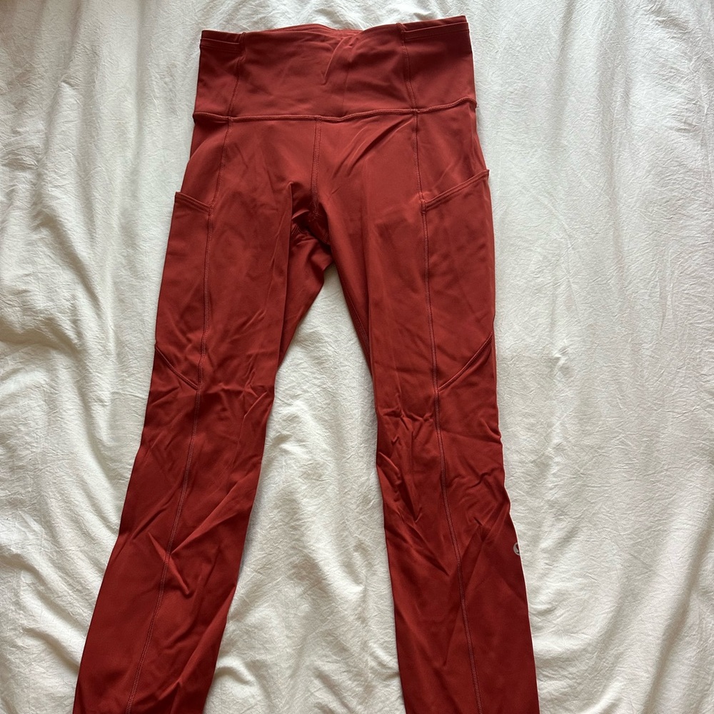 lululemon athletica Rust Capri Leggings